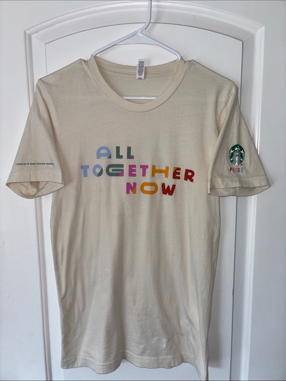 Starbucks Pride born this way tee t shirt S Gaga